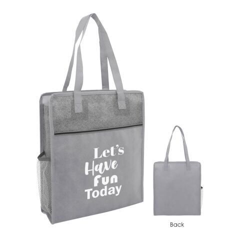 Color Basics Heathered Non-Woven Tote Bag Standard | Red | No Imprint | not available | not available