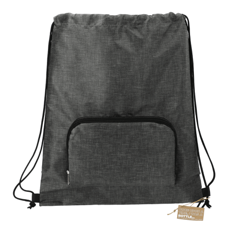 Ash Recycled Packable Drawstring Bag Standard | Graphite | No Imprint | not available | not available