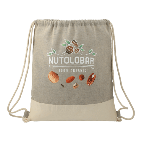 Split Recycled Cotton Drawstring Bag Natural-Gray | No Imprint | not available | not available