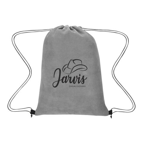 Posh Herringbone Drawstring Bag