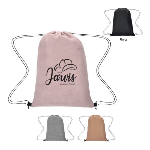 Posh Herringbone Drawstring Bag Standard | Light Pink | No Imprint | not available | not available
