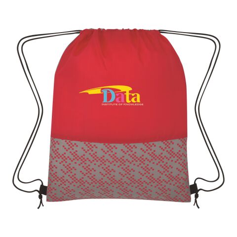 Bitmap Drawstring Backpack Red