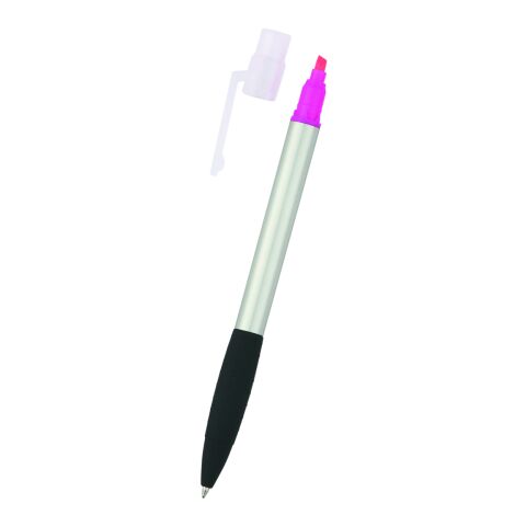 Neptune Pen With Highlighter Silver with Pink | No Imprint | not available | not available