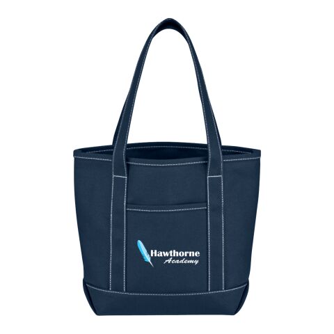 Small Cotton Canvas Yacht Tote Bag Navy Blue | No Imprint | not available | not available