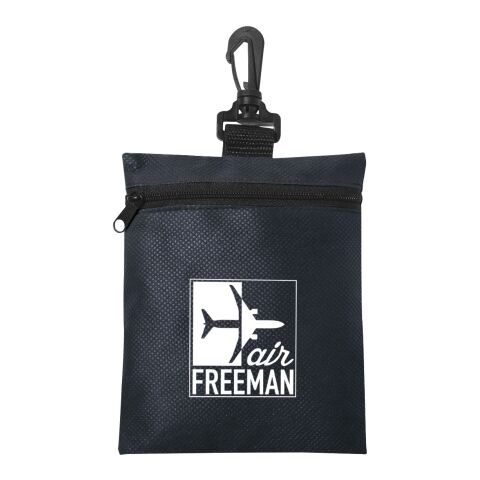 Non-Woven Zippered Pouch Black | No Imprint | not available | not available