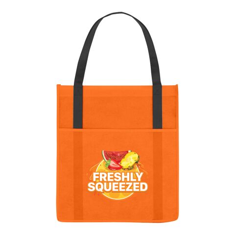 Non-Woven Shopper&#039;s Pocket Tote Bag Orange | No Imprint | not available | not available