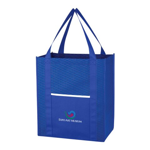 Non-Woven Wave Shopper Tote Bag Royal Blue | No Imprint | not available | not available
