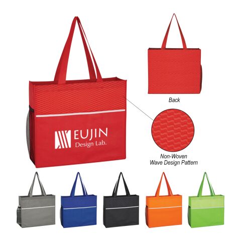 Non-Woven Wave Design Tote Bag Standard | Gray | No Imprint | not available | not available