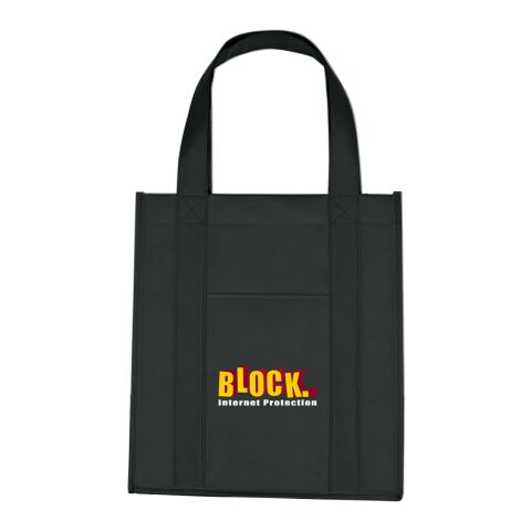 Matte Laminated Non-Woven Shopper Tote Bag Matte Black | No Imprint | not available | not available