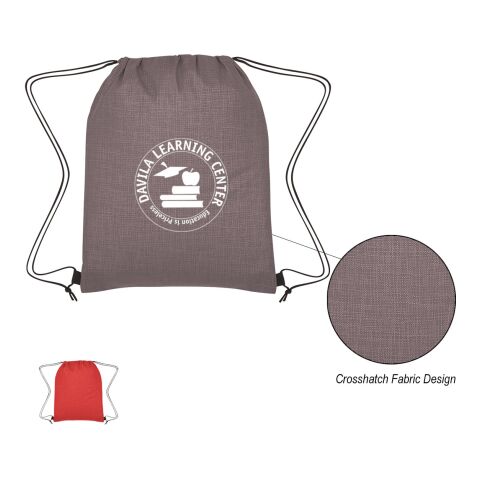 Crosshatch Non-Woven Drawstring Bag Red | No Imprint | not available | not available