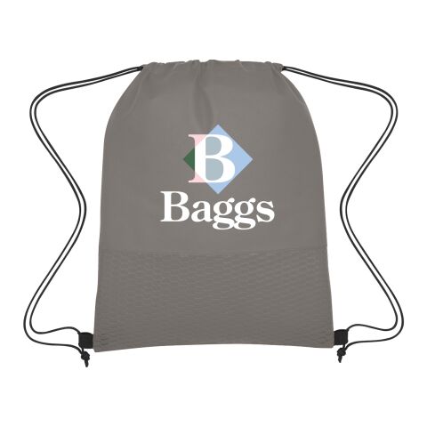 Wave Design Non-Woven Drawstring Bag Gray | No Imprint | not available | not available