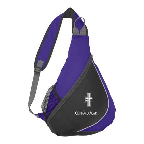 Sling Backpack Frost Purple | Screen Print | Front | 3.50 Inches × 3.50 Inches