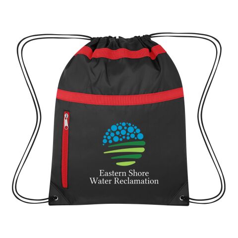 Trinity Drawstring Sports Pack Red | Screen Print | Front | 8.00 Inches × 7.00 Inches