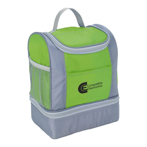 Two-Tone Kooler Lunch Bag Lime | Screen Print | Front | 3.50 Inches × 2.00 Inches