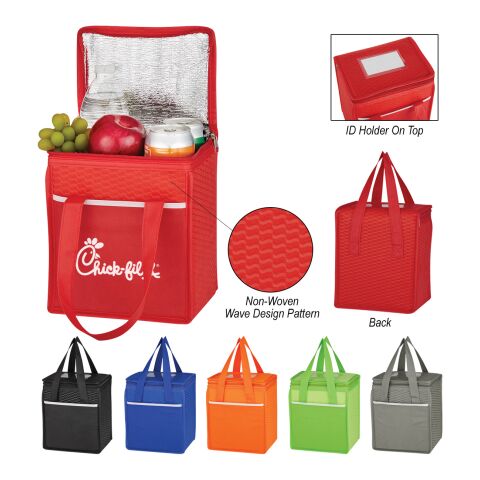 Non-Woven Wave Design Kooler Lunch Bag Lime | No Imprint | not available | not available