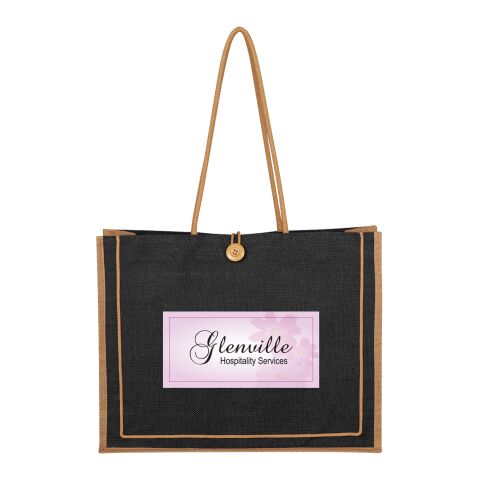 Paradise Jute Tote Bag Black | No Imprint | not available | not available