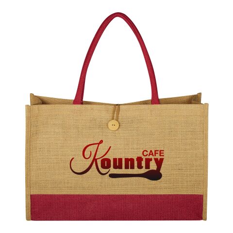 Jute Box Tote Bag Natural with Navy | No Imprint | not available | not available