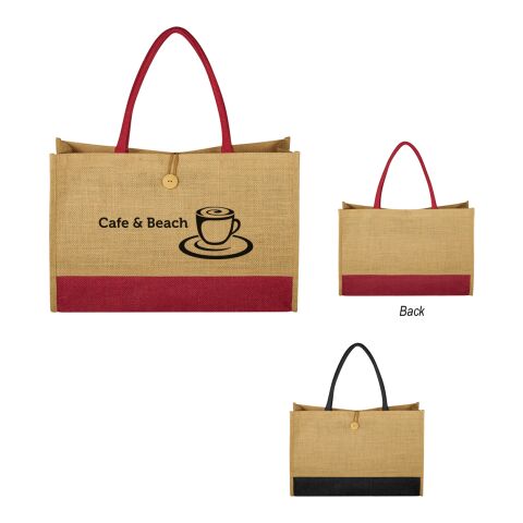 Jute Box Tote Bag Beige-Black | No Imprint | not available | not available