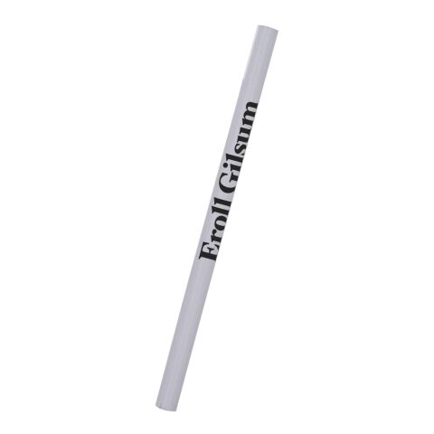 Jumbo Untipped Pencil White | 1-color Screen Print | Barrel | 1.12 Inches × 4.00 Inches