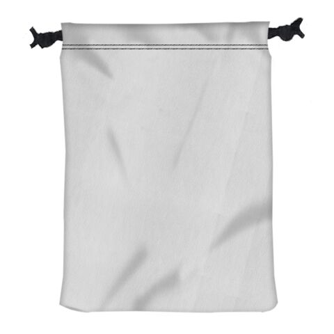 9&quot; W x 12&quot; H Polyester Drawstring Bag White | 4 Color Process | Standard | 9.00 Inches × 12.00 Inches