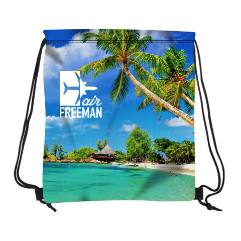 16&quot; W X 18&quot; H Polyester Drawstring Backpack White | No Imprint | not available | not available