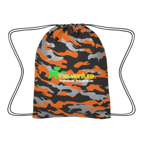 Reflective Camo Drawstring Sports Pack Orange | No Imprint | not available | not available