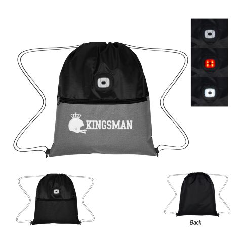 COB Light Up Heathered Drawstring Bag