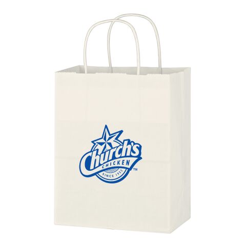 Kraft Paper White Shopping Bag - 8&quot; x 10-1/4&quot; White | No Imprint | not available | not available