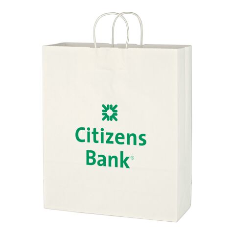 Kraft Paper White Shopping Bag - 16&quot; x 19&quot;