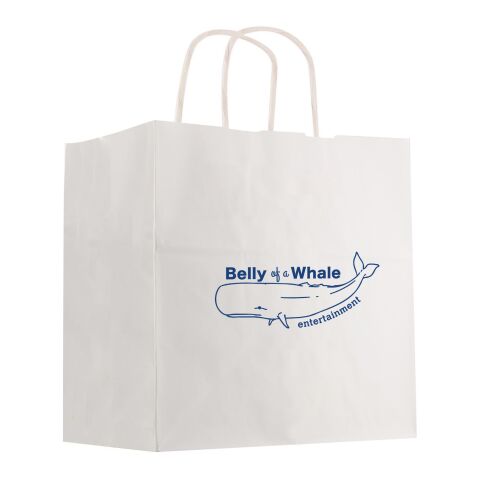 Kraft Paper White Shopping Bag - 10&quot; x 13&quot; White/Black | No Imprint | not available | not available