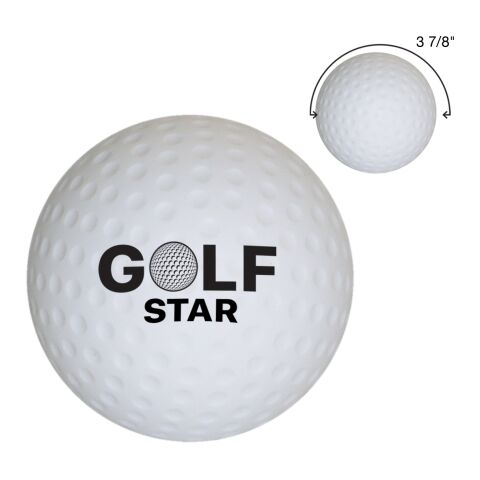 Golf Ball Shape Stress Reliever White | No Imprint