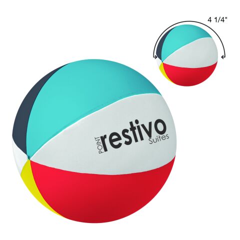 Beach Ball Shape Stress Reliever Multi-Colored | No Imprint