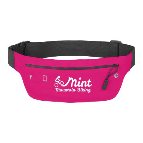 Running Belt Fanny Pack Standard | Pink | SILK SCREEN | Front | 4.00 Inches × 2.00 Inches