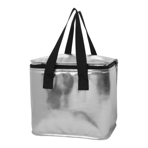 Major Metallic Cooler Bag Metallic Silver | Screen Print | Front | 6.00 Inches × 3.50 Inches