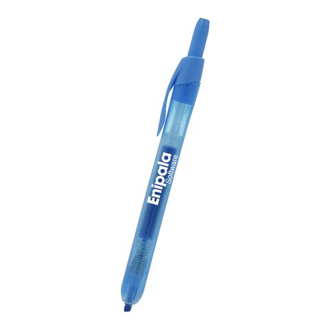 Lumi Retractable Highlighter Blue | 1-color Screen Print | Barrel | 1.50 Inches × 0.62 Inches