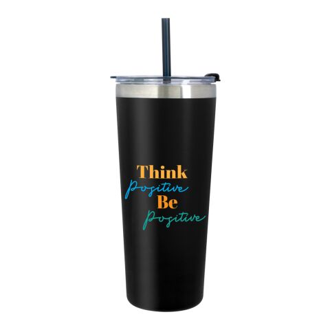 24 Oz. Colma Tumbler Black Straw | No Imprint