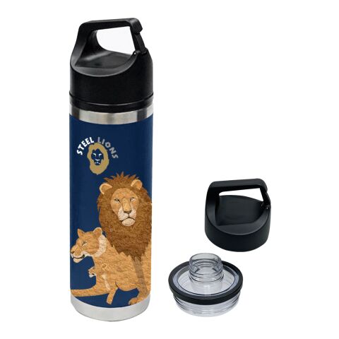 18 Oz. Full Laser Davenport Stainless Steel Bottle Navy Blue