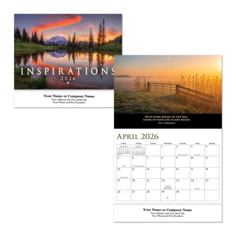 Inspirations Stapled Wall Calendar White | No Imprint | not available | not available