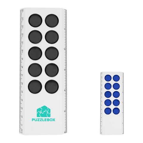 6&quot; Push Pop Stress Reliever Ruler White-Royal Blue | No Imprint | not available | not available