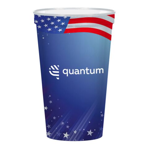 22 Oz. Full Color Big Game Stadium Cup transparent | CB Drinkware Small | Side1 | 3.75 Inches × 2.00 Inches