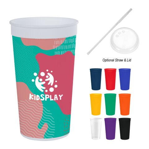 32 Oz. Full Color Big Game Stadium Cup White | CB Drinkware Small | Wrap | 11.75 Inches × 6.50 Inches