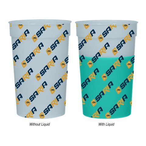 22 OZ. Full Color Mood Stadium Cup Frost Green | CB Drinkware Large | Side1 | 3.75 Inches × 2.00 Inches