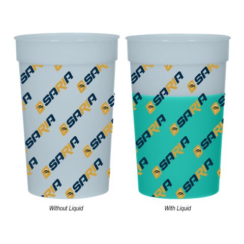 22 OZ. Full Color Mood Stadium Cup Frost Green | CB Drinkware Large | Side1 | 3.75 Inches × 2.00 Inches