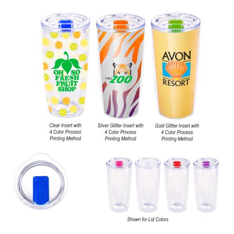 19 Oz. Everest Clarity Tumbler With Insert transparent | Gold Insert | Insert | 10.00 Inches × 6.60 Inches