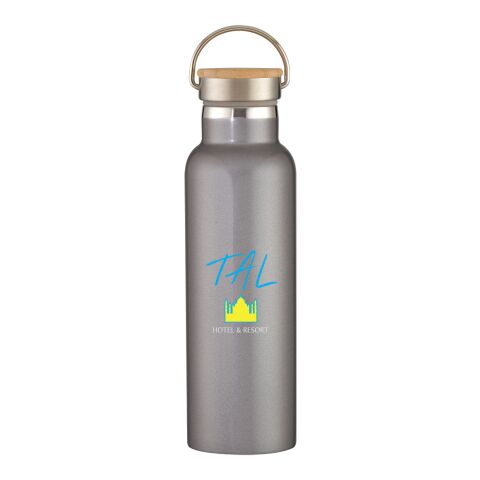 21 Oz. Liberty Stainless Steel Bottle With Wood Lid Graphite