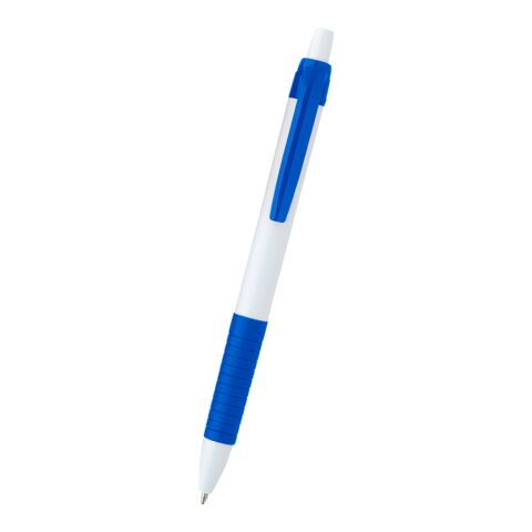 SERRANO PEN White/Blue | 1-color Screen Print | Barrel | 1.75 Inches × 0.38 Inches