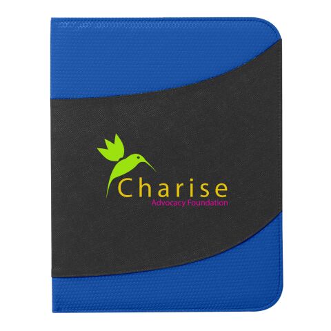 Non-Woven Bubble Padfolio Royal Blue with Black | No Imprint | not available | not available