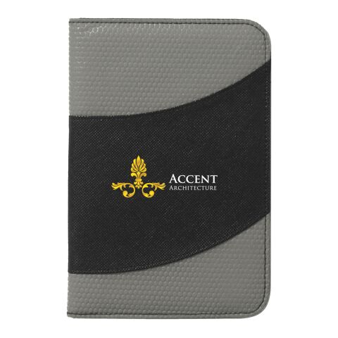 Non-Woven 5&quot; x 7&quot; Bubble Padfolio Gray/Black | No Imprint | not available | not available