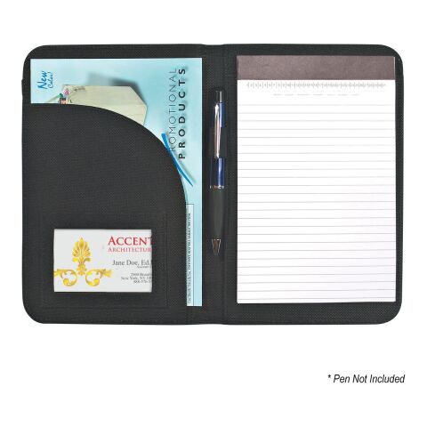 Non-Woven 5&quot; x 7&quot; Bubble Padfolio Gray/Black | No Imprint | not available | not available