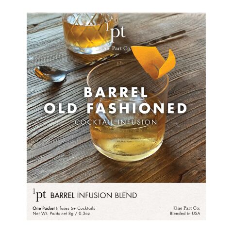 Barrel Old Fashioned Cocktail Infusion Drink Packet White | No Imprint